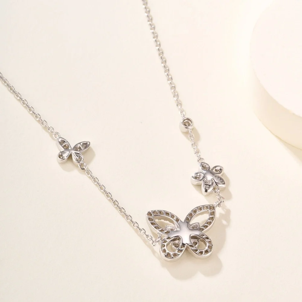 Graff Butterfly & Floral Pendant Necklace
